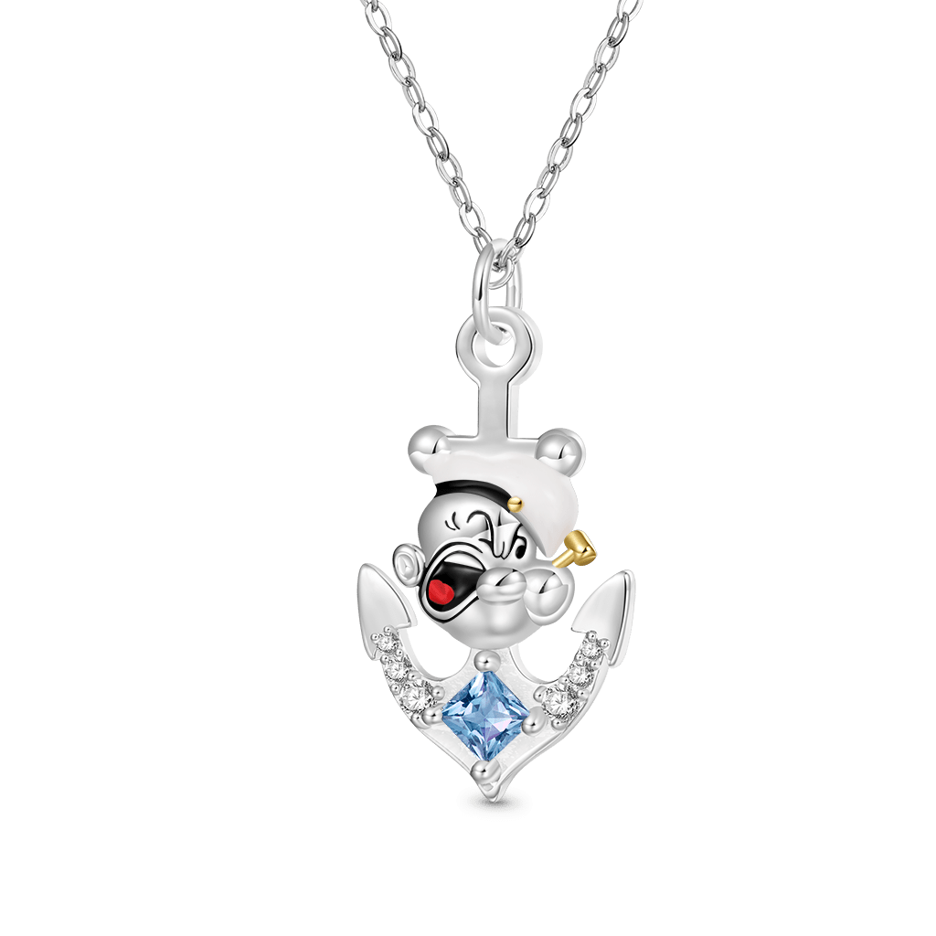 Popeye Anchor Necklace image number 0