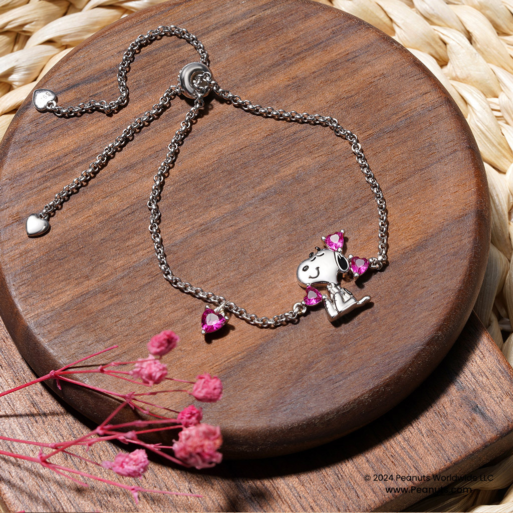 Peanuts Snoopy Love Heart Bracelet image number 3