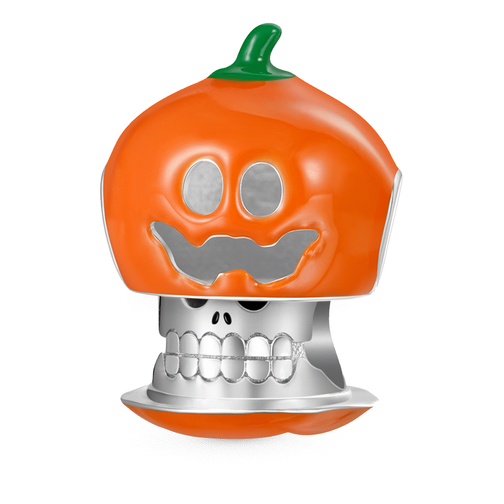 Double-layer Skull Pumpkin Charm image number 0