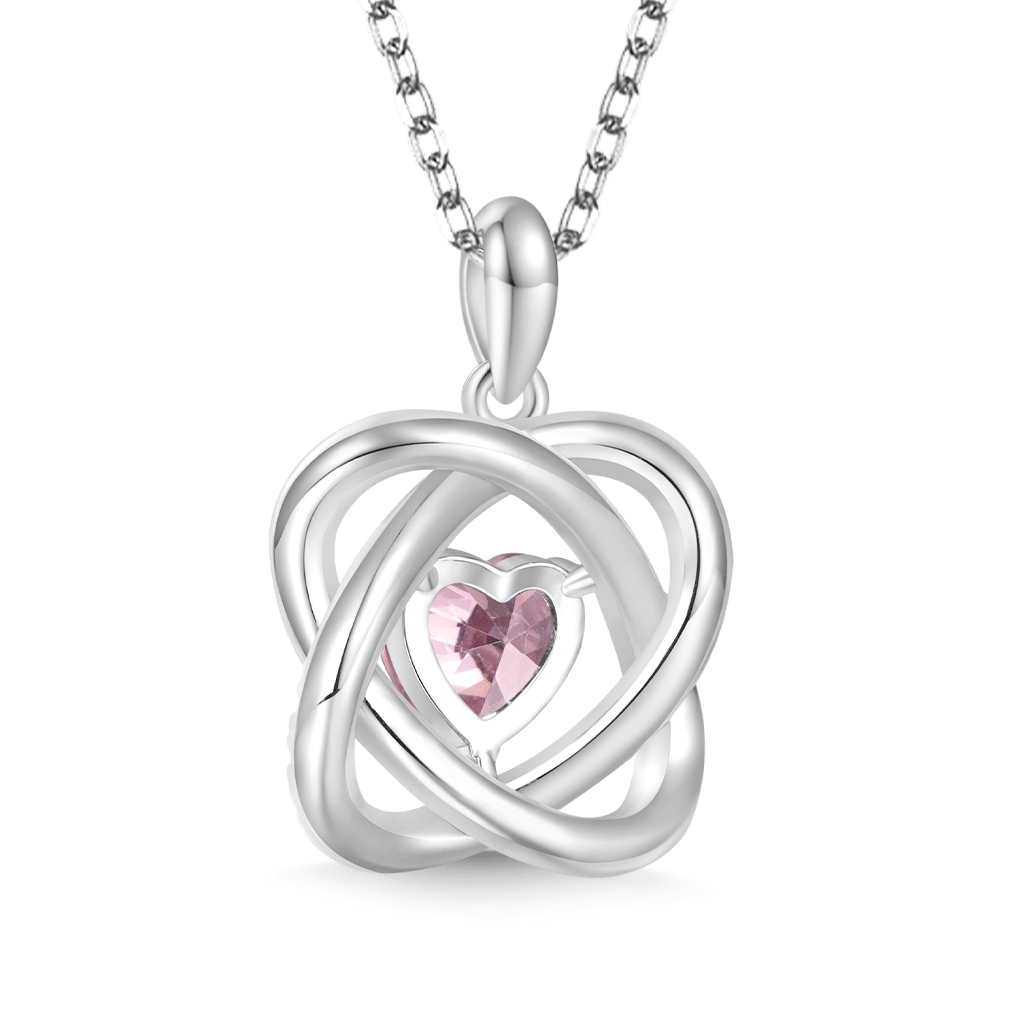 Celtic Heart Birthstone Necklace image number 1