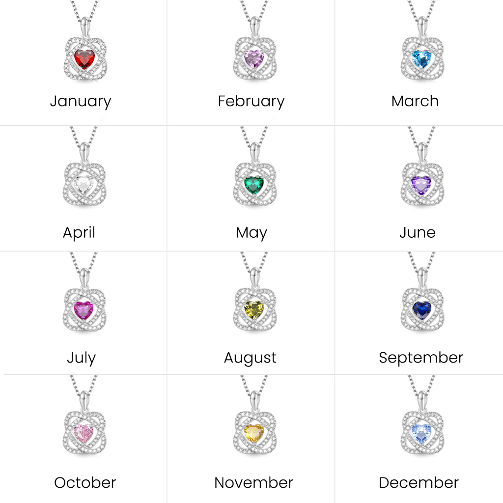 Celtic Heart Birthstone Necklace image number 5