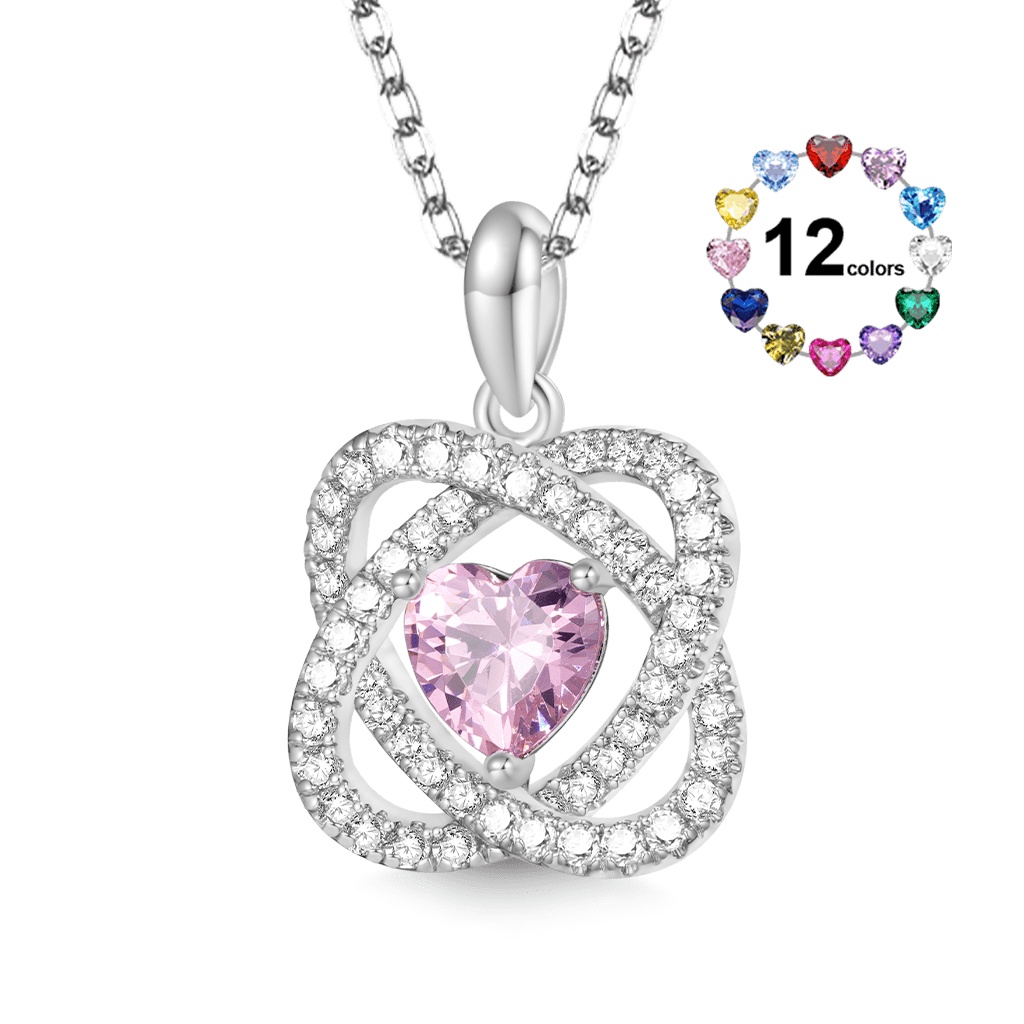 Celtic Heart Birthstone Necklace image number 0