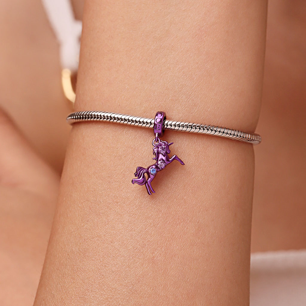 Purple Candy Horse Zodiac Pendant image number 5