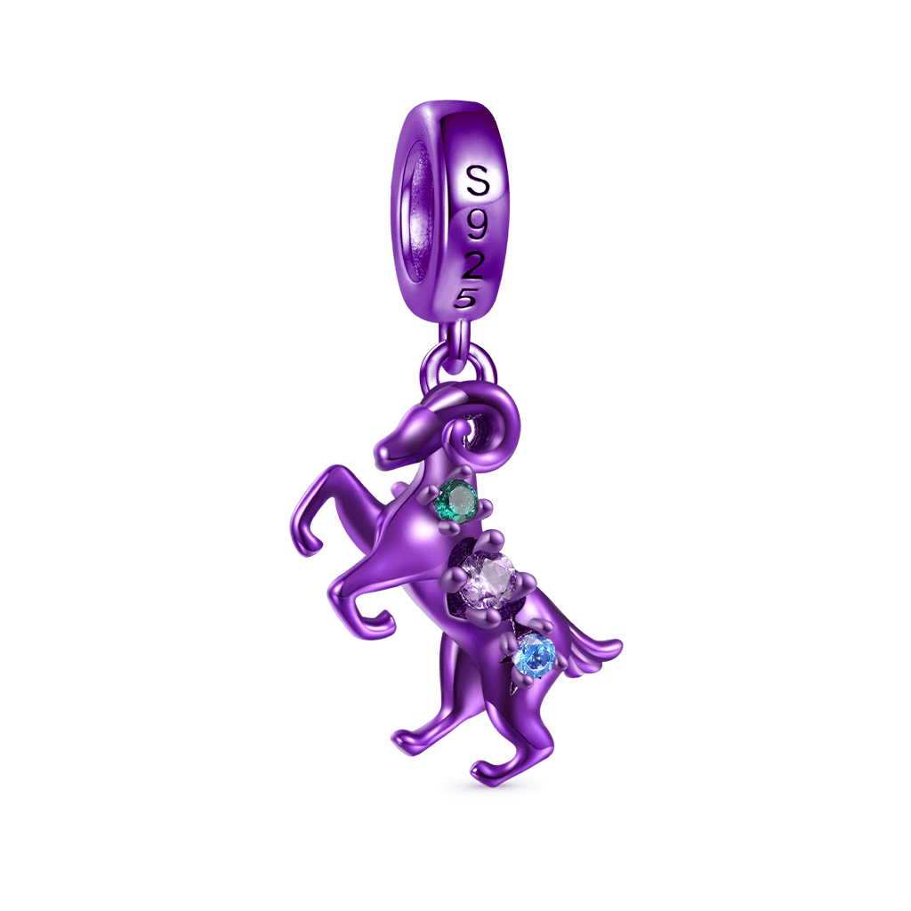 Purple Candy Sheep Zodiac Pendant image number 1