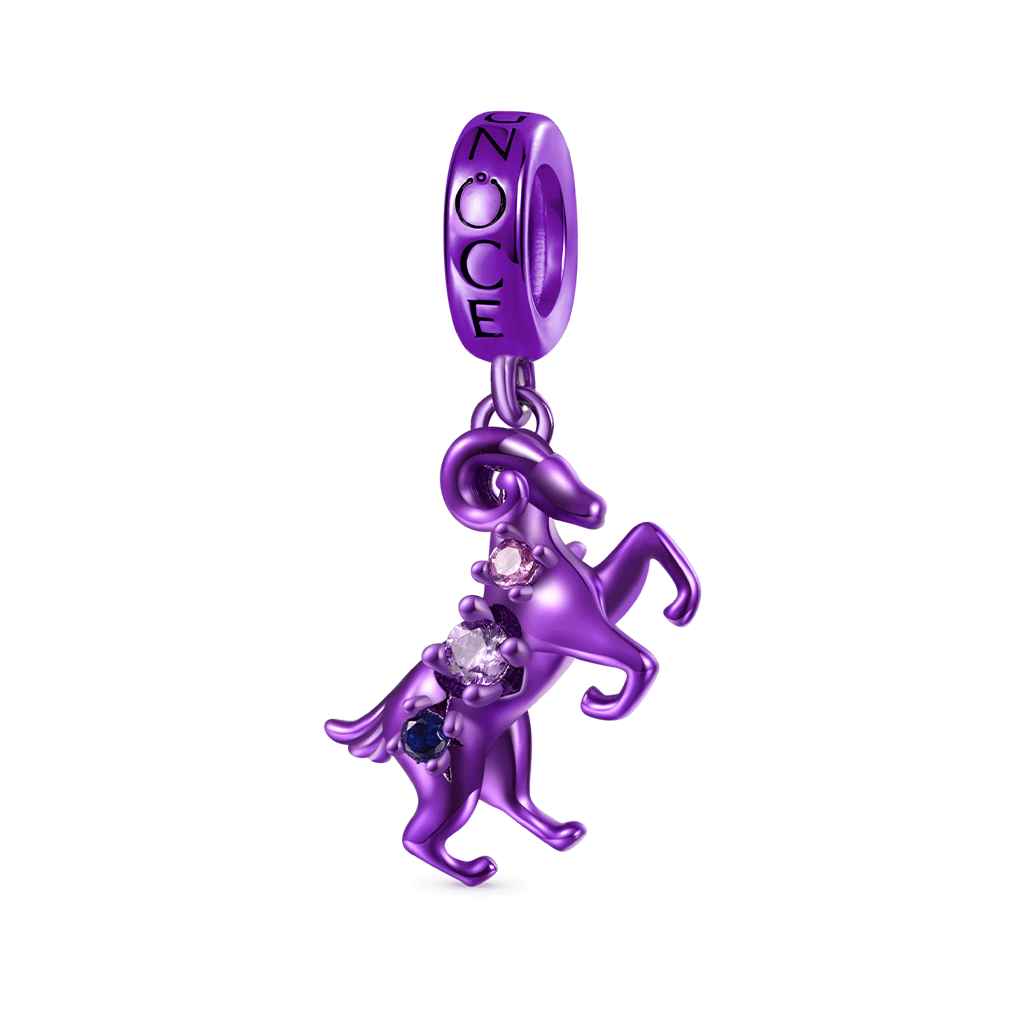 Purple Candy Sheep Zodiac Pendant image number 0
