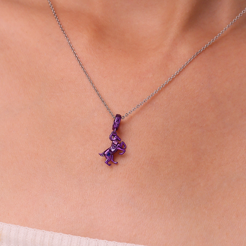 Purple Candy Sheep Zodiac Pendant image number 4