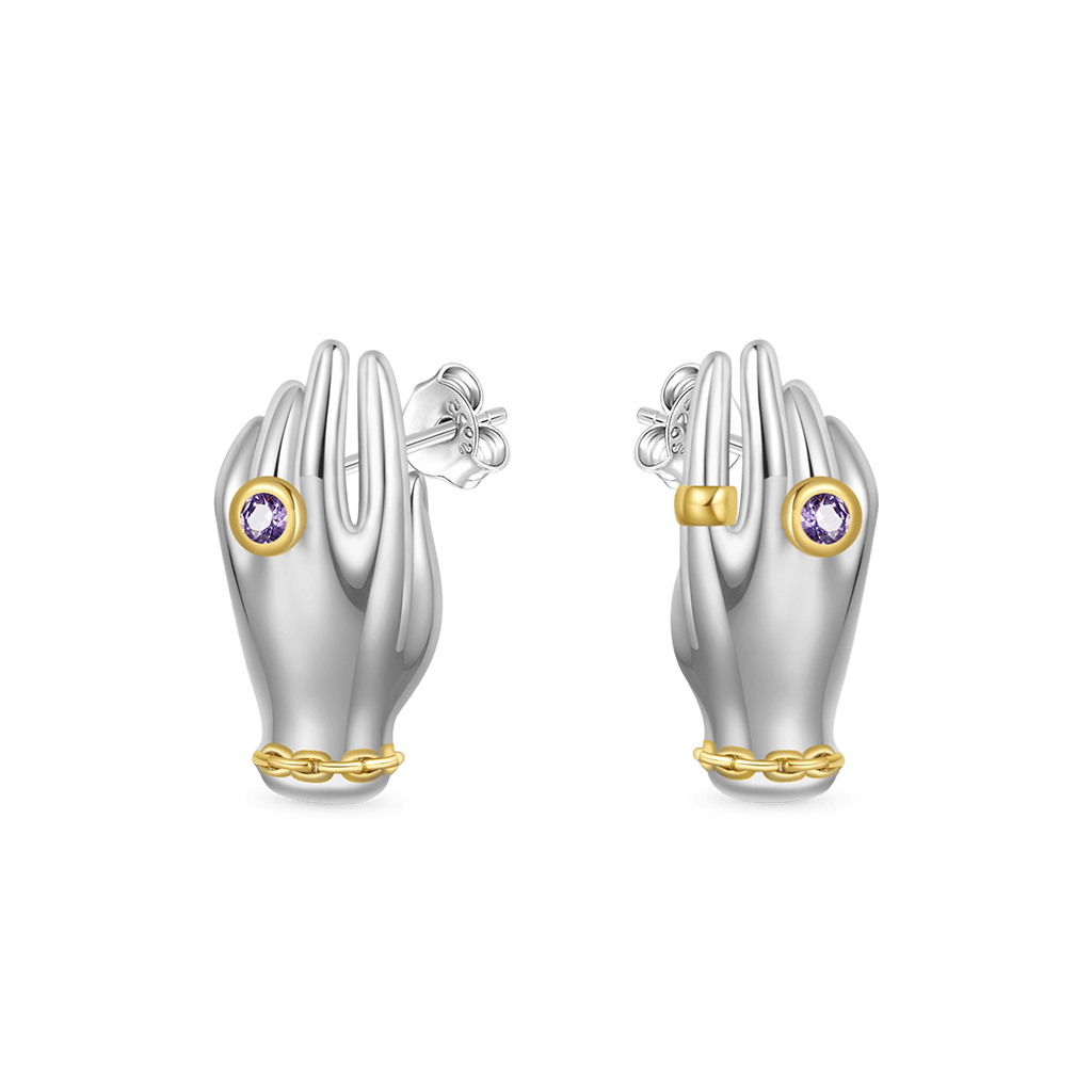 Exquisite 'My Hands' Stud Earrings image number 1