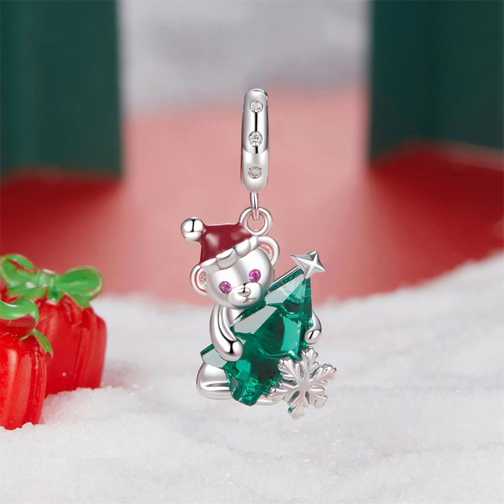 Christmas Tree Bear Pendant image number 1