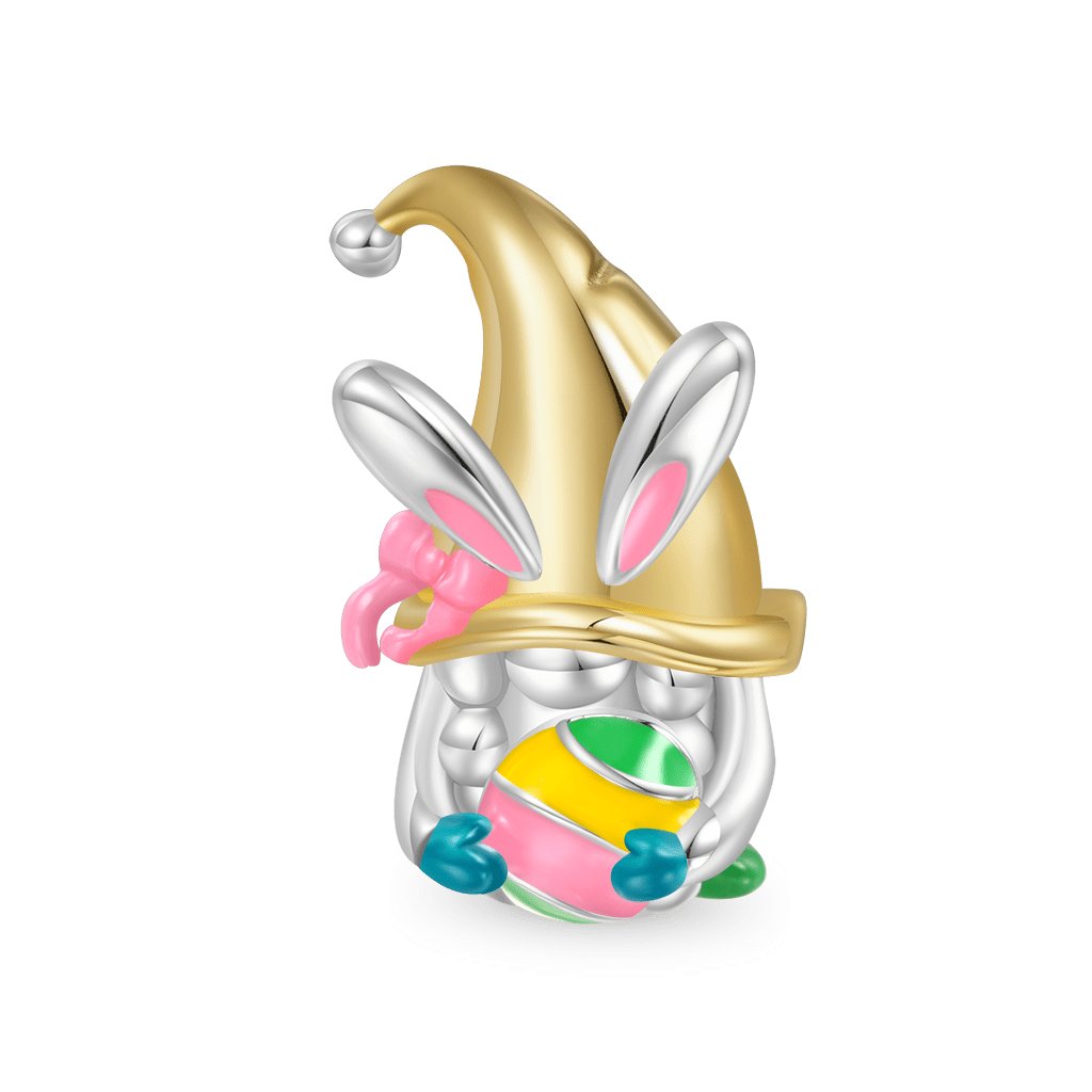 Easter Bunny Gnome Hug Egg Charm image number 0