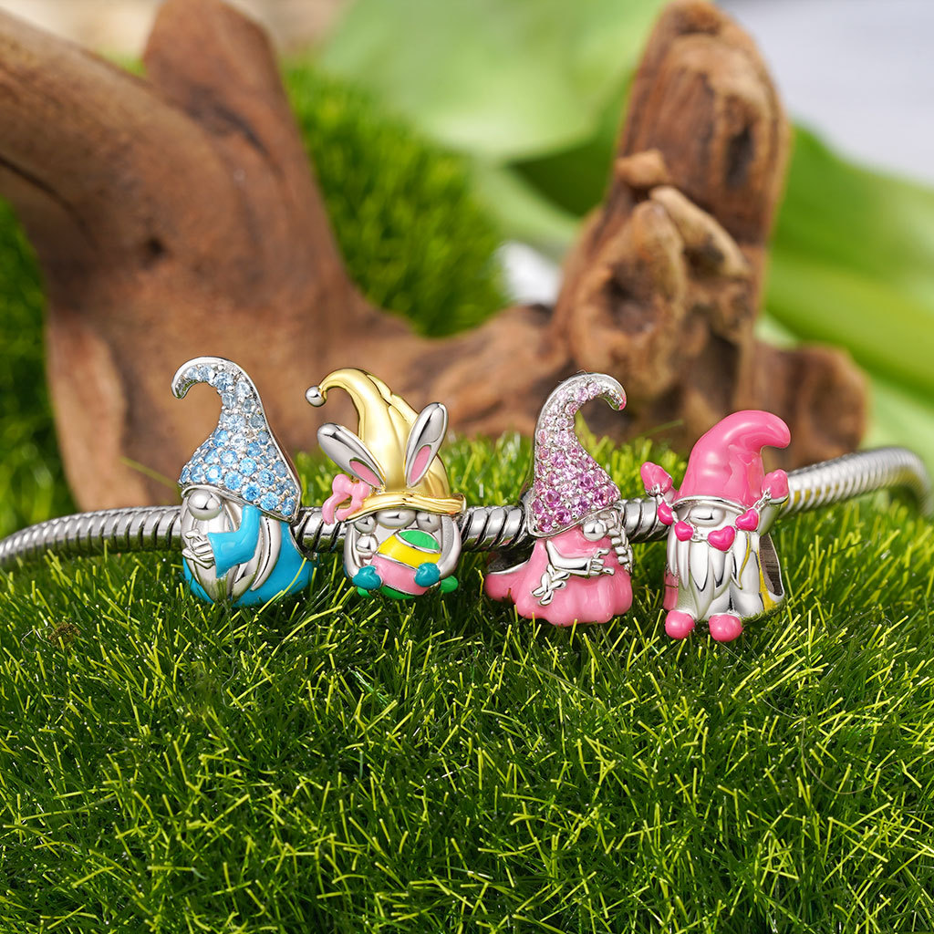 Easter Bunny Gnome Hug Egg Charm image number 2