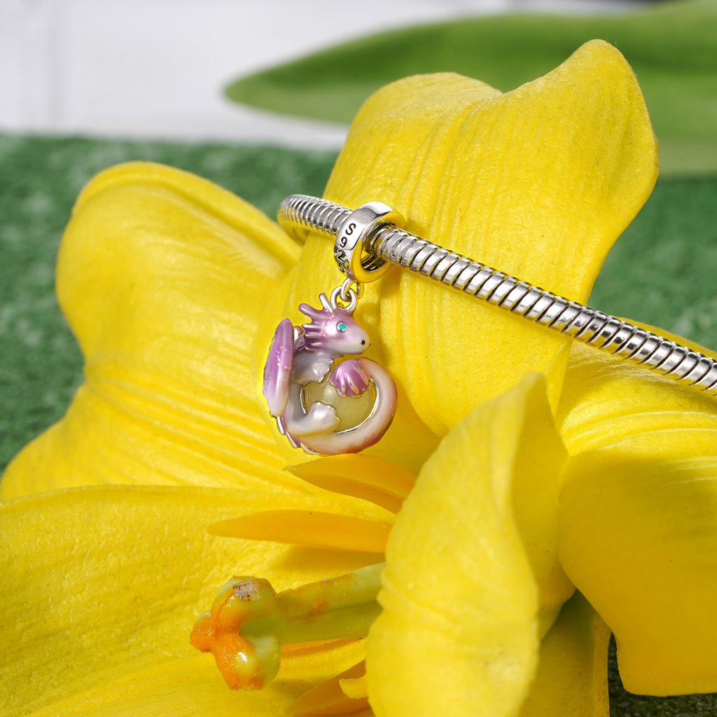 Fantasy Forest Purple Dragon Pendant image number 3