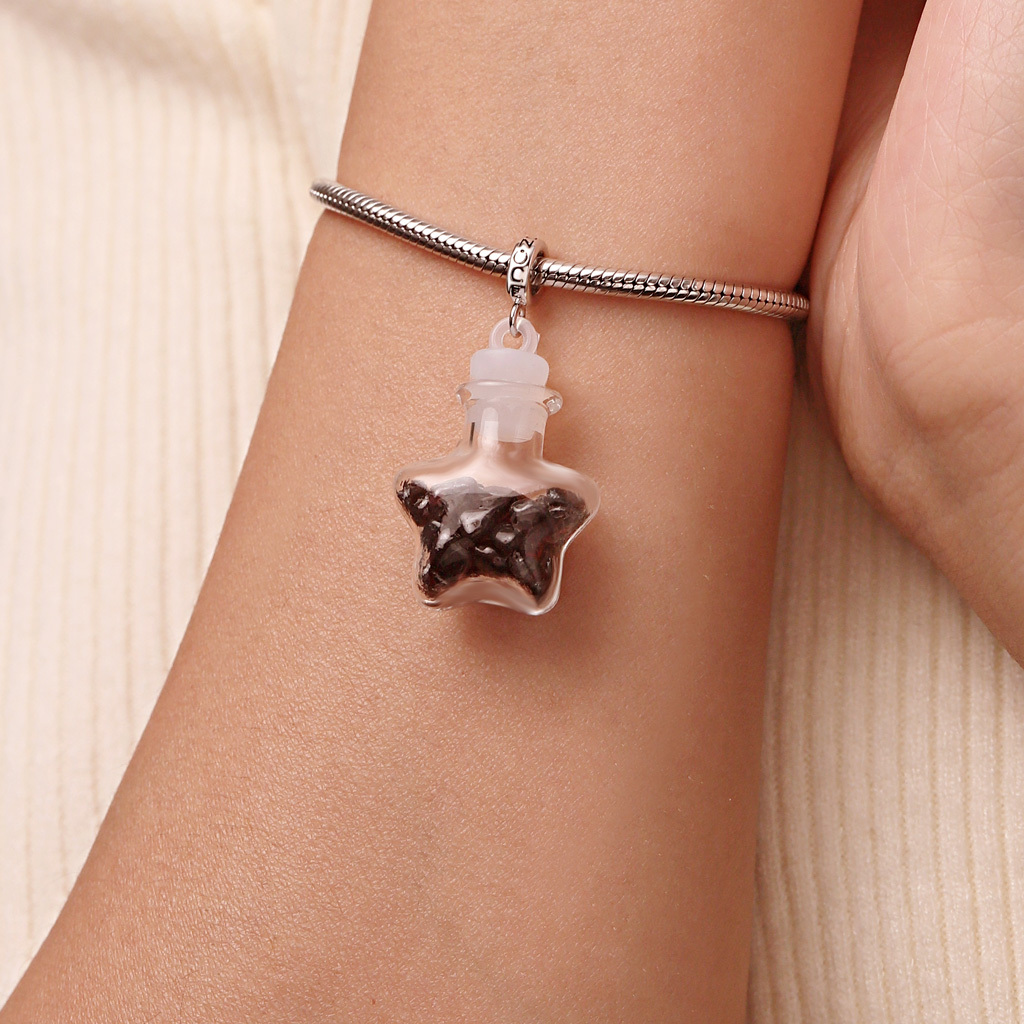 Natural Garnet Star Bottle Pendant image number 5