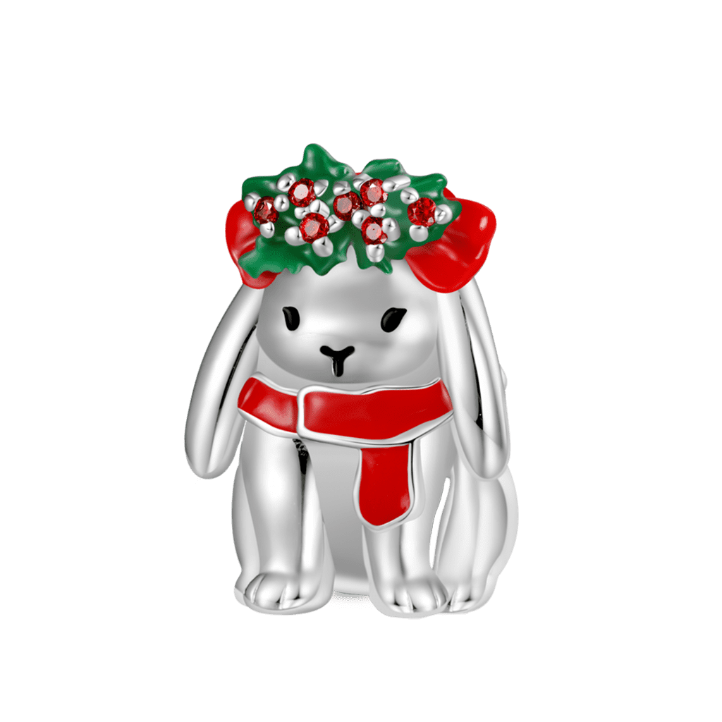 Christmas Bunny Charm image number 0