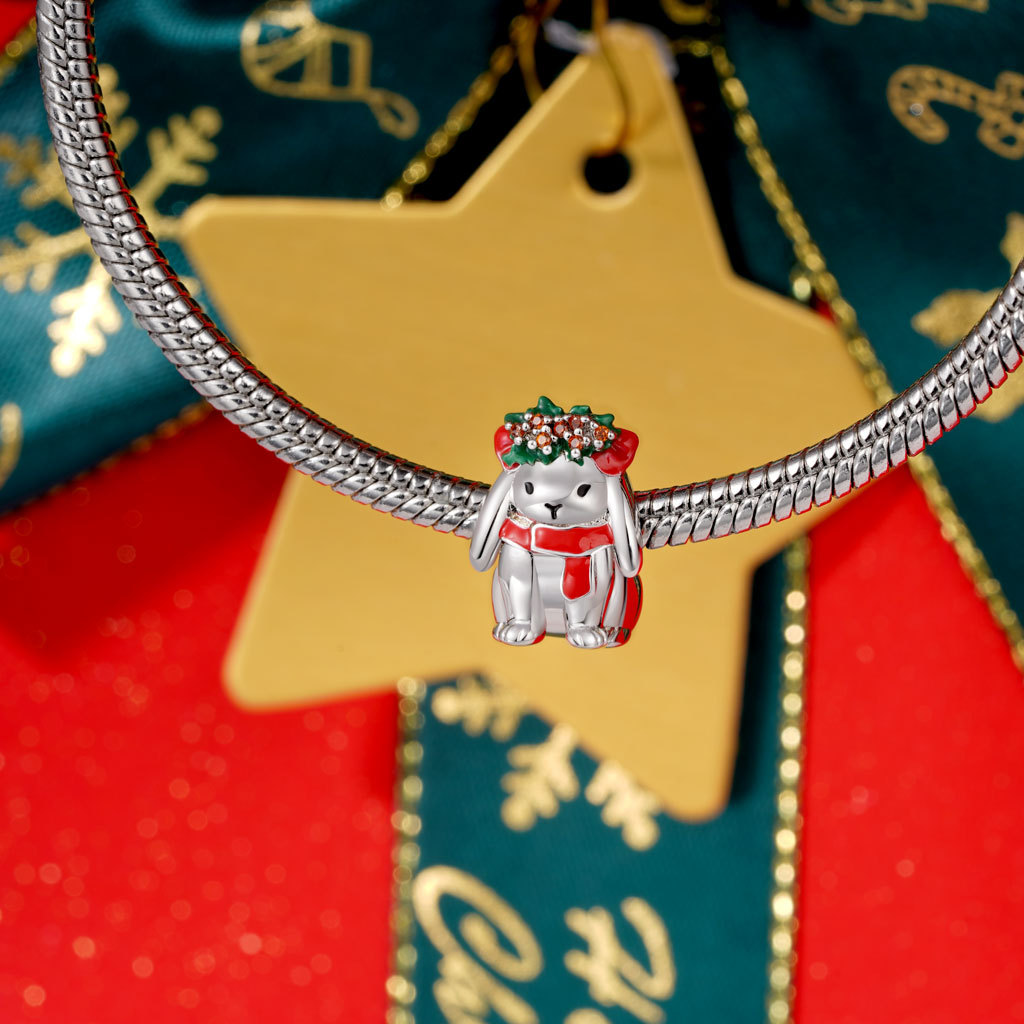 Christmas Bunny Charm image number 2