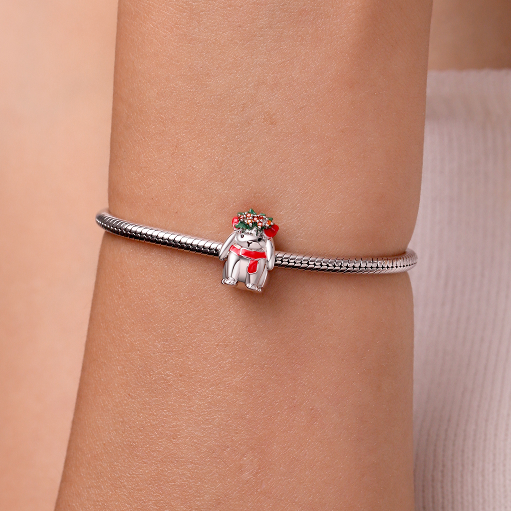 Christmas Bunny Charm image number 4
