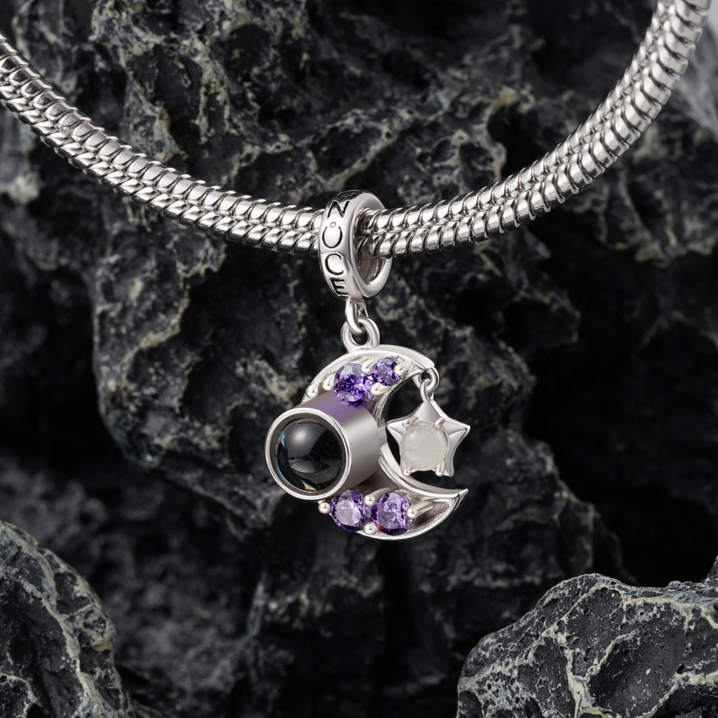 Projection Moon & Star Pendant image number 1
