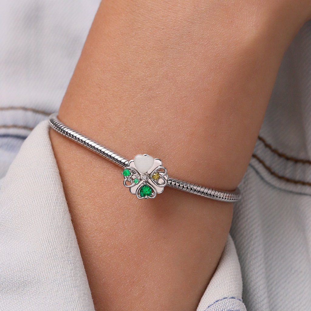 Rotatable Four-leaf Clover Charm image number 5
