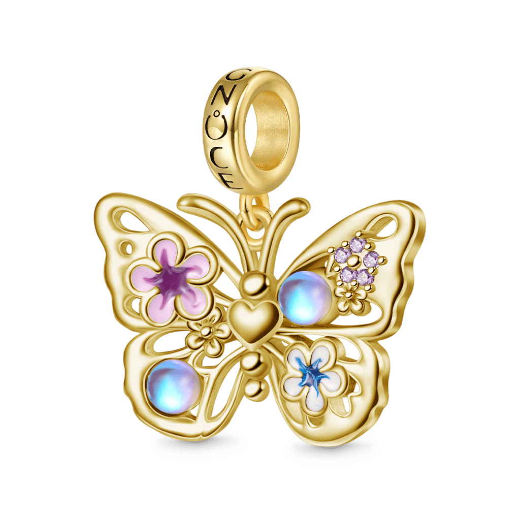 Sparkling Butterfly Moonstone Pendant image number 0