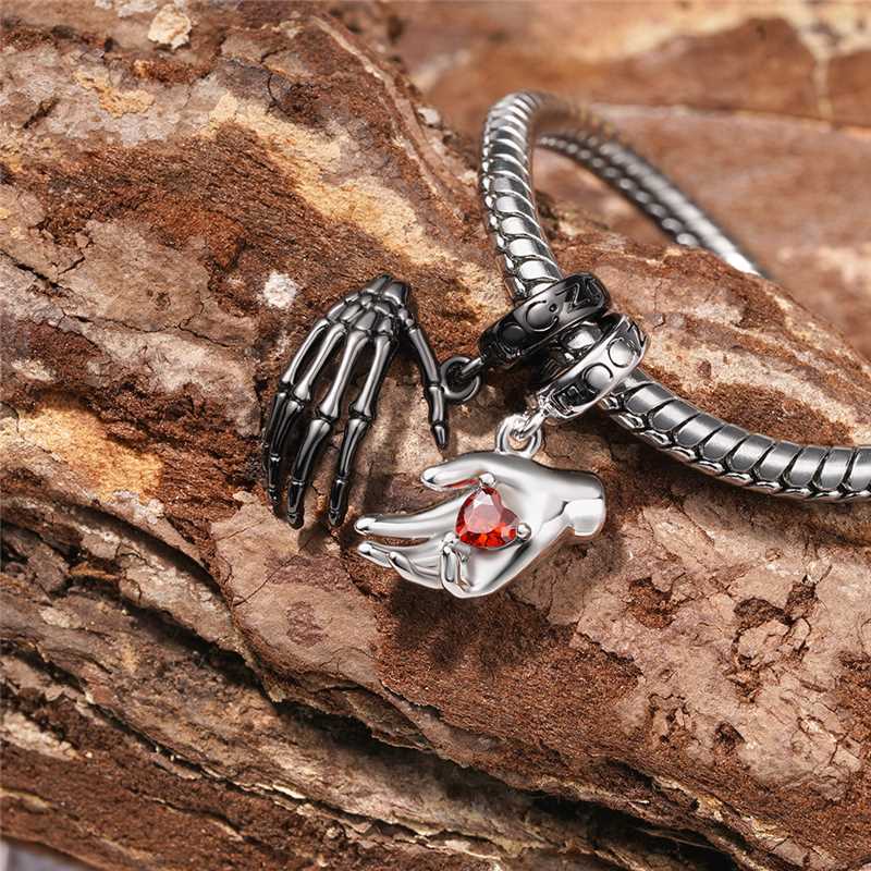 Halloween Skull Handshake Double Pendant image number 5