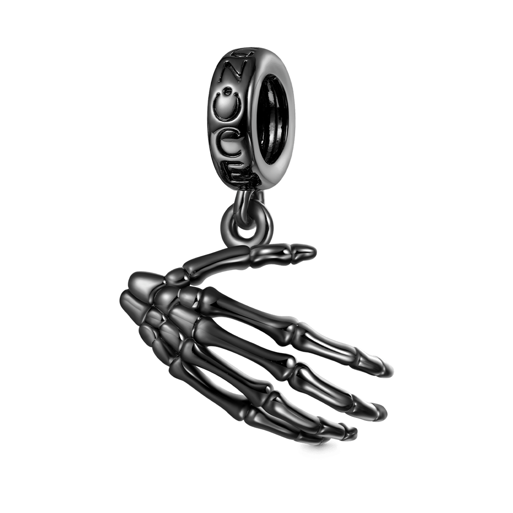 Halloween Skull Handshake Double Pendant image number 3