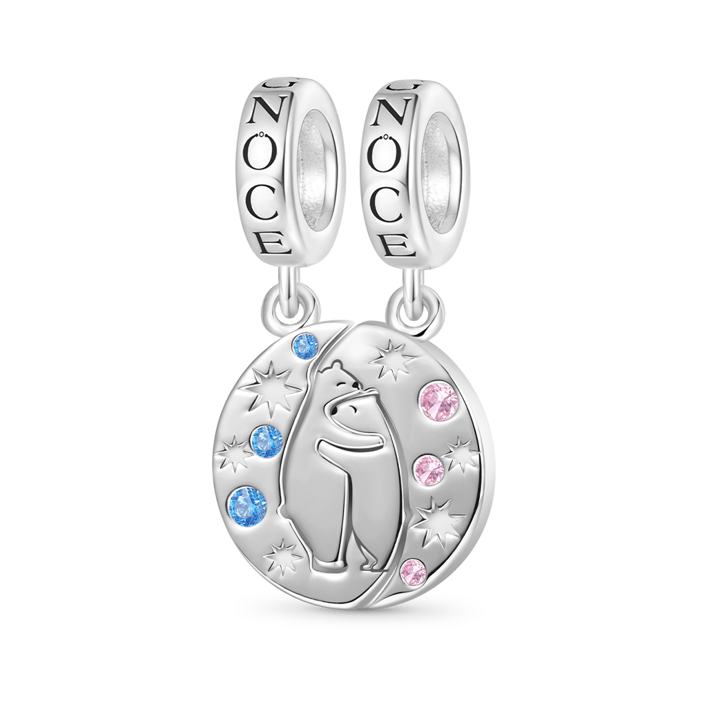Polar Bear Couple Hugging Pendant image number 0