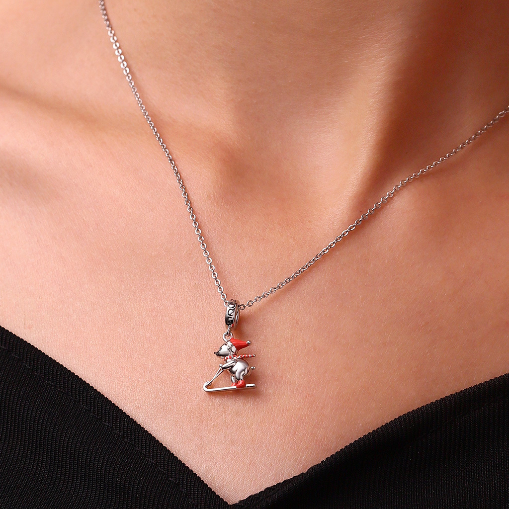 Christmas Skiing Polar Bear Pendant image number 4