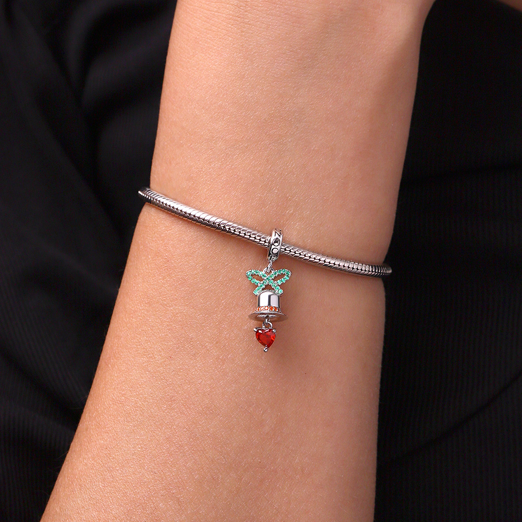 Christmas Heart Bell Pendant image number 5