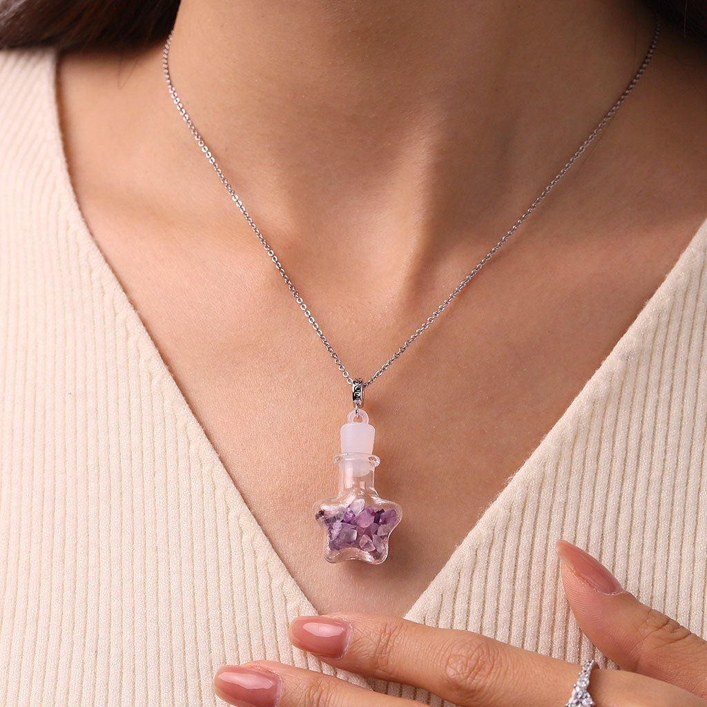 Natural Multicolor Crystal Abstract Pendant image number 4