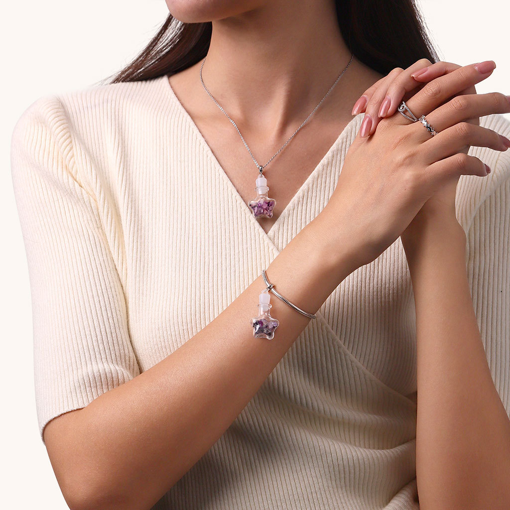 Natural Multicolor Crystal Abstract Pendant image number 3