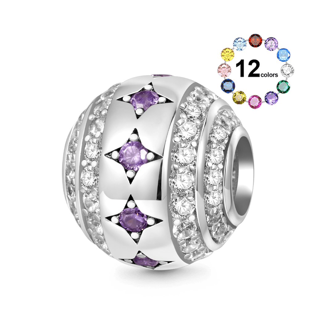Stars Birthstone Charm image number 1