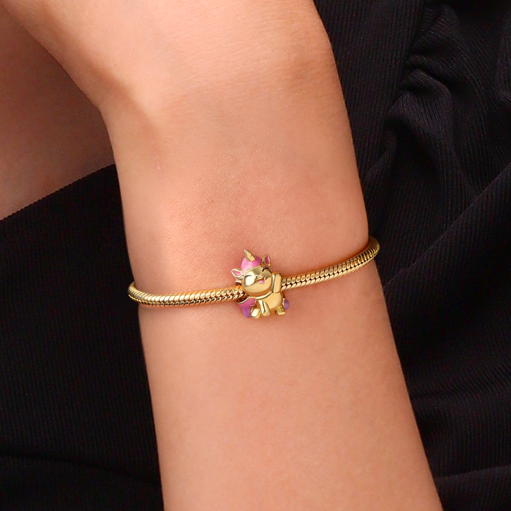 Gradient Pink Unicorn Charm image number 4