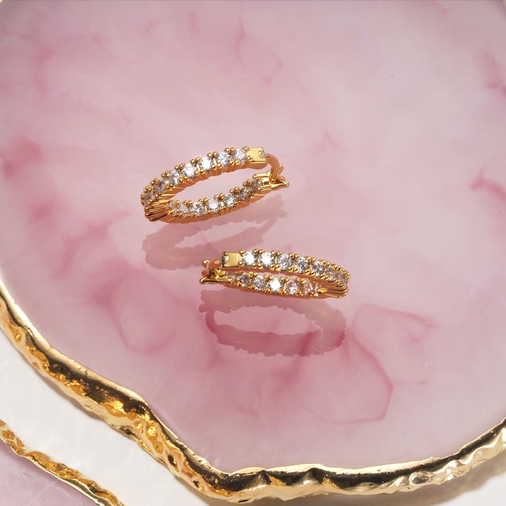 In and Out Hoop Earrings image number 3