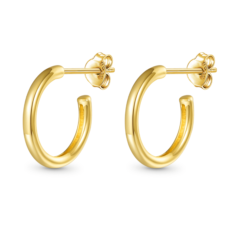 Round Tube Hoop Earrings image number 1
