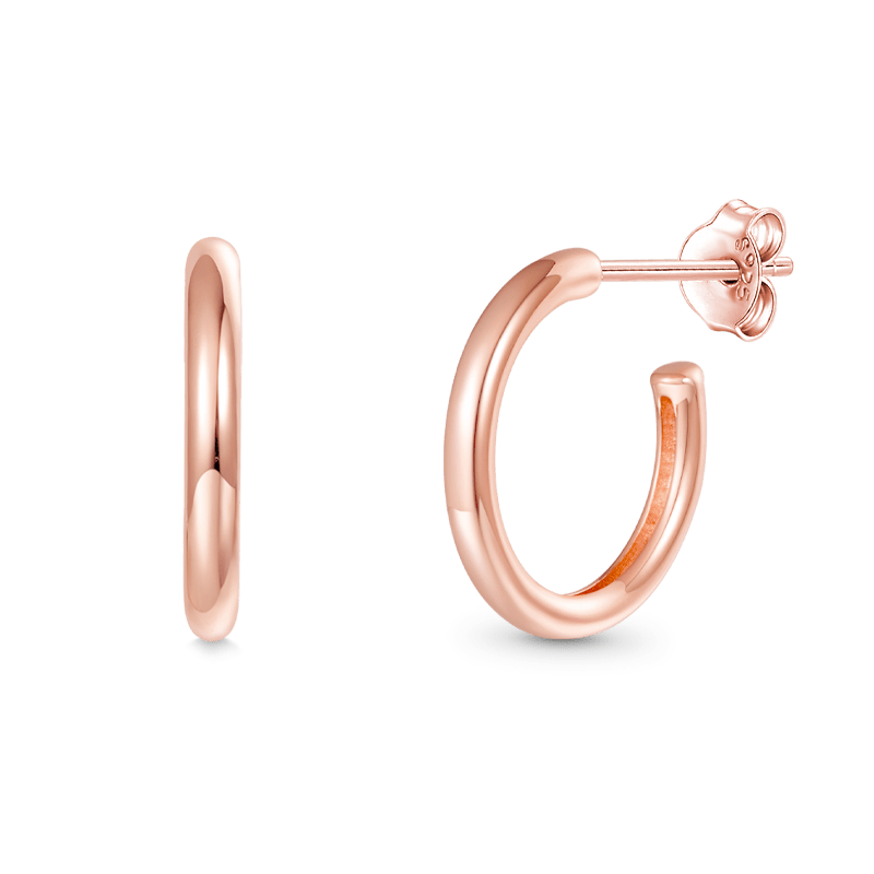 Round Tube Hoop Earrings image number 0