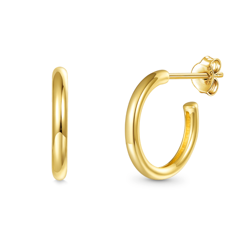 Round Tube Hoop Earrings image number 0