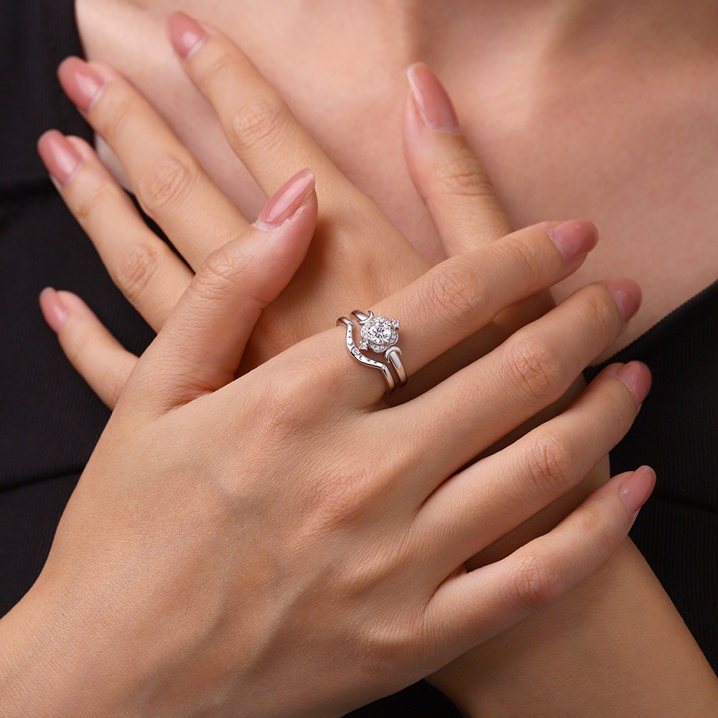 Moon and Star Stackable Rings image number 3