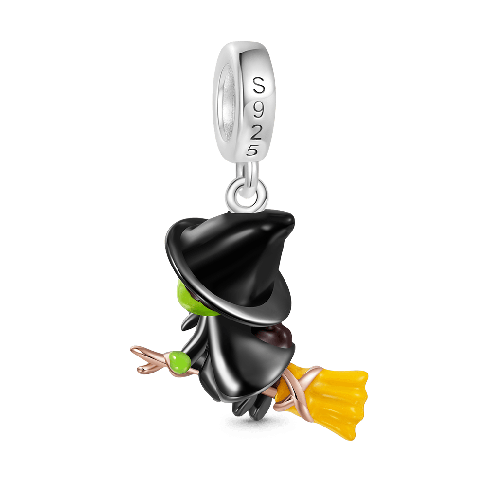 Wicked Elphaba on Broom Pendant image number 1