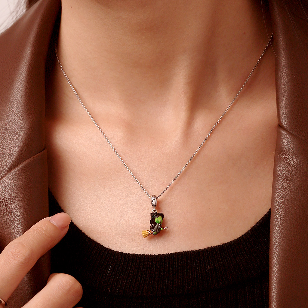Wicked Elphaba on Broom Pendant image number 3