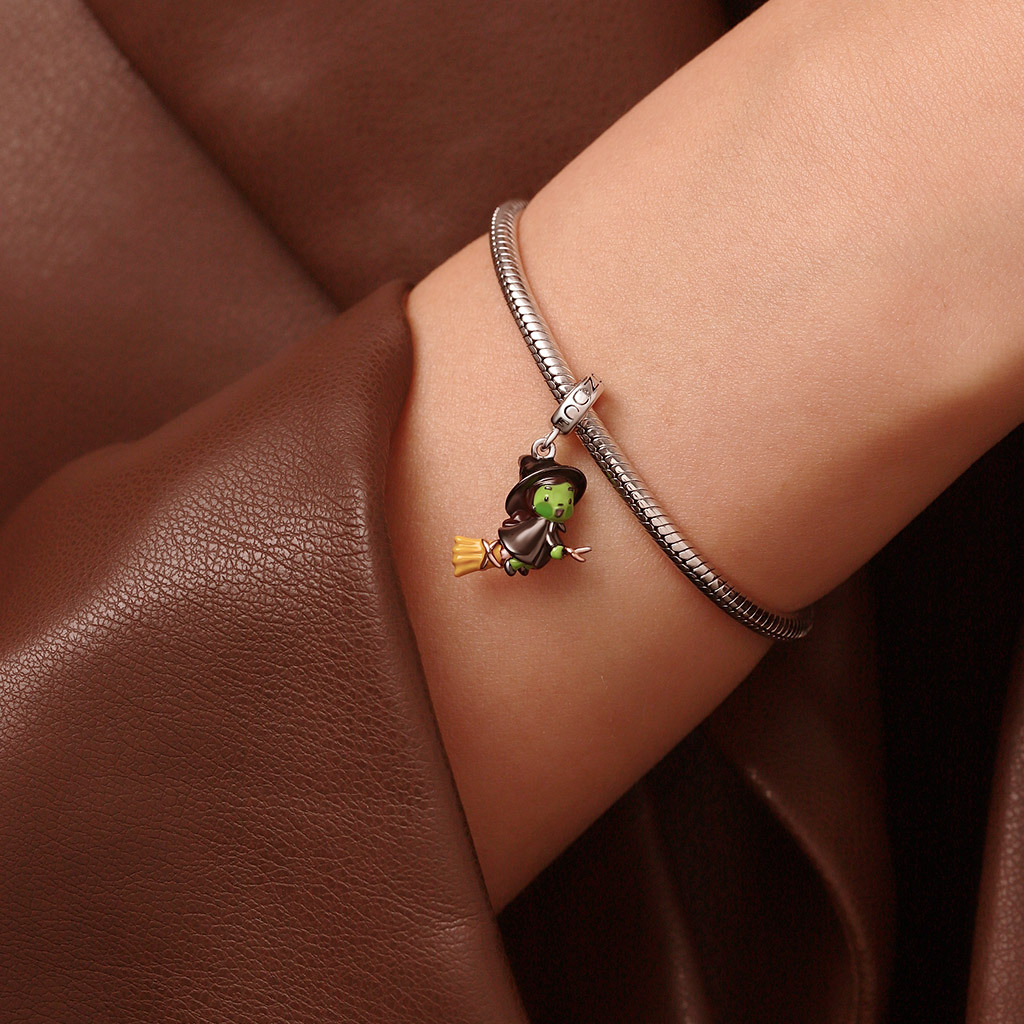 Wicked Elphaba on Broom Pendant image number 5