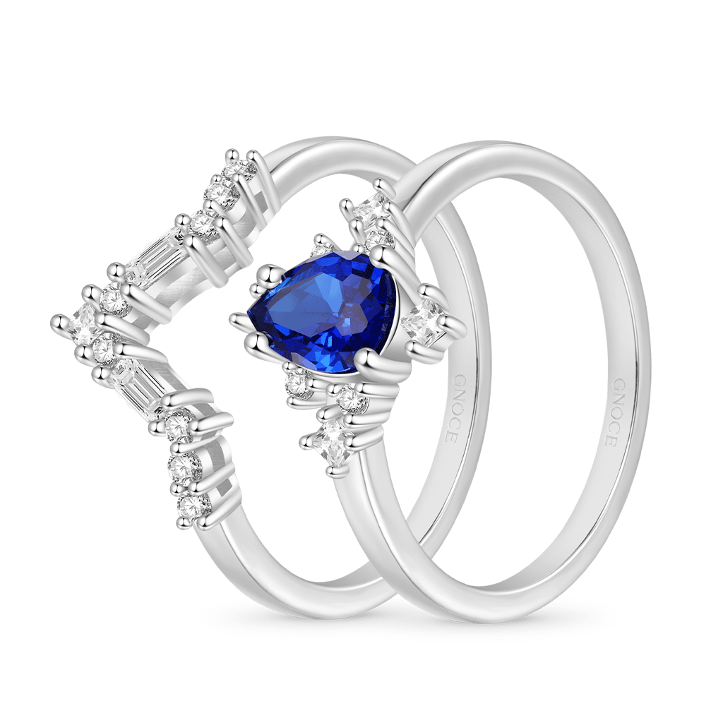 Royal Blue Stackable Rings image number 1