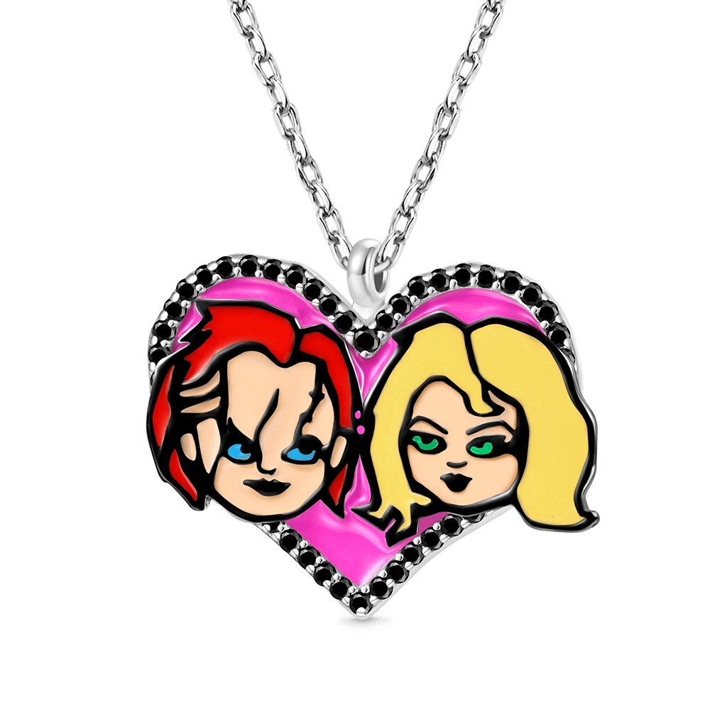 Chucky and Tiff Heart Necklace image number 0
