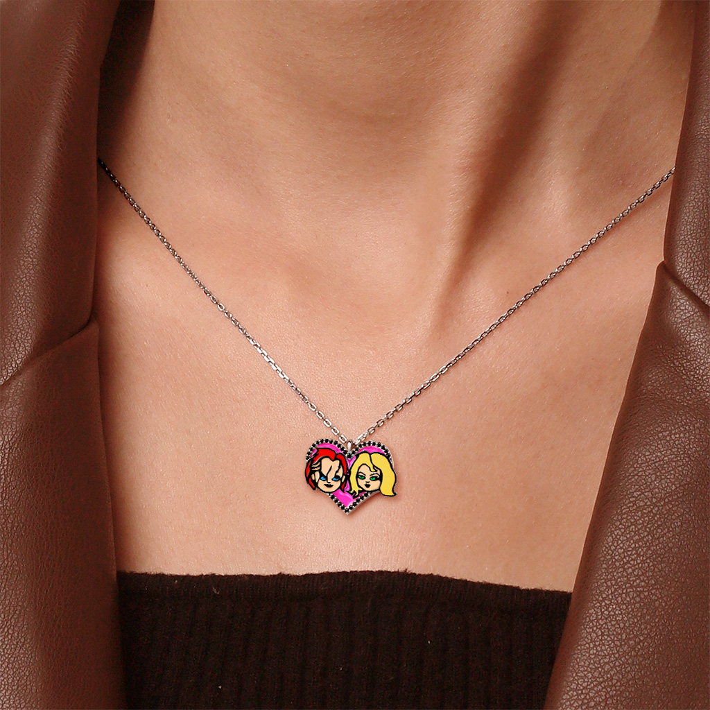 Chucky and Tiff Heart Necklace image number 5