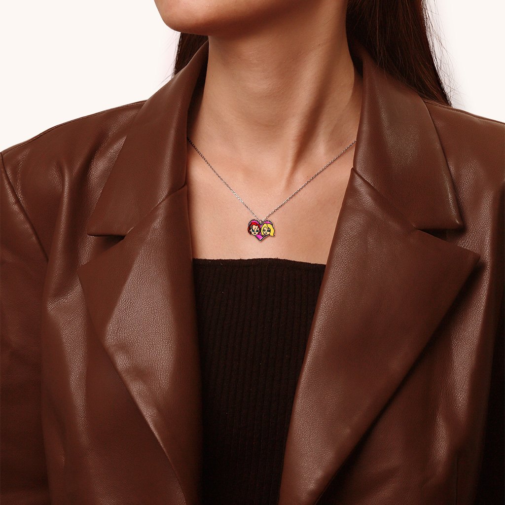 Chucky and Tiff Heart Necklace image number 4