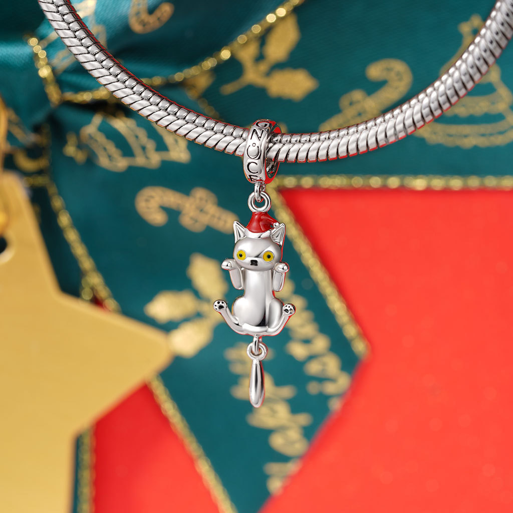 Christmas Cute Cat Pendant image number 2