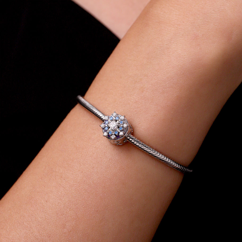 Engravable Rotatable Snowflake Charm image number 5