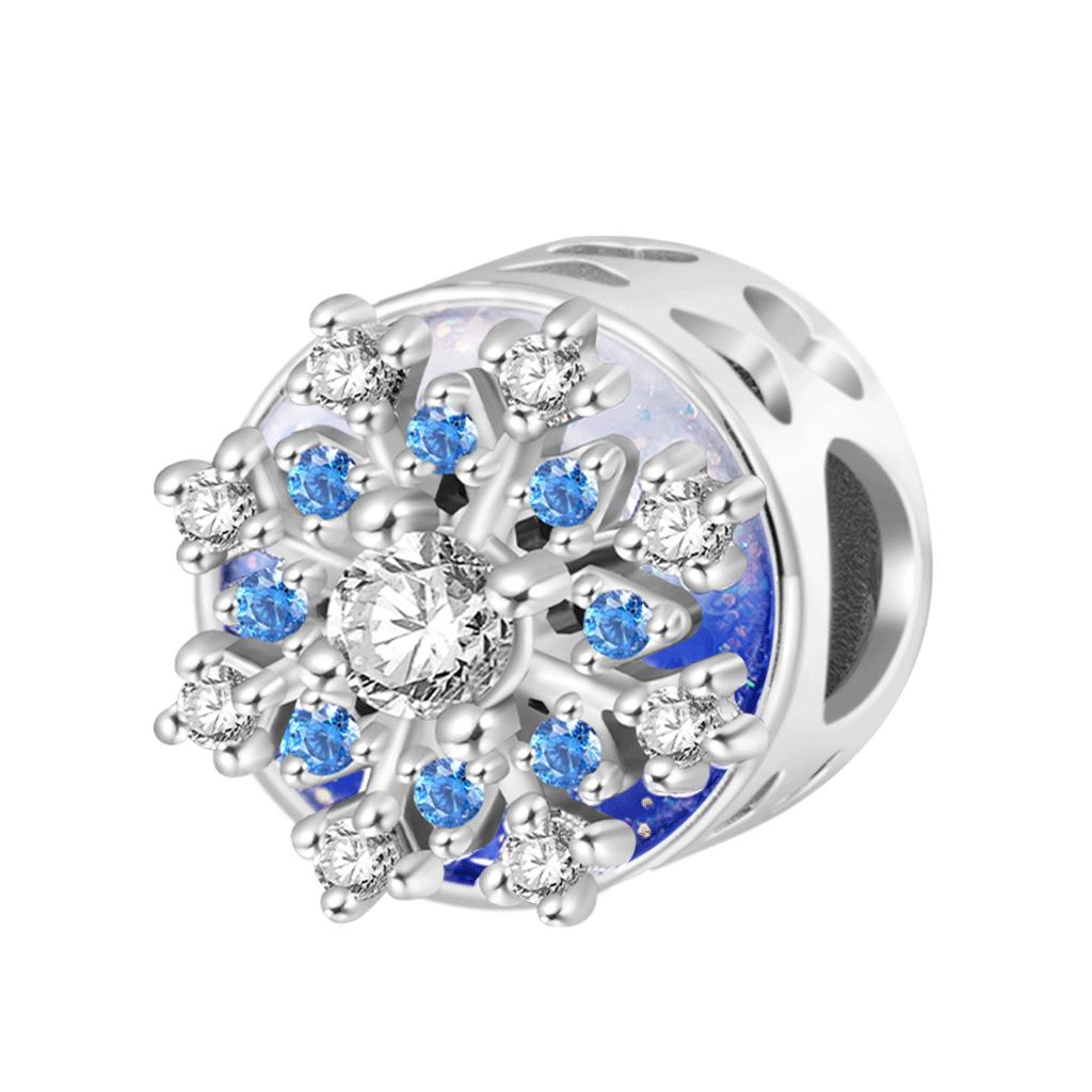Engravable Rotatable Snowflake Charm image number 0