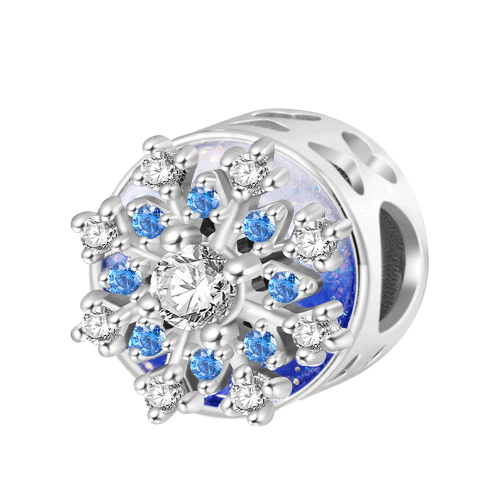 Engravable Rotatable Snowflake Charm image number 0
