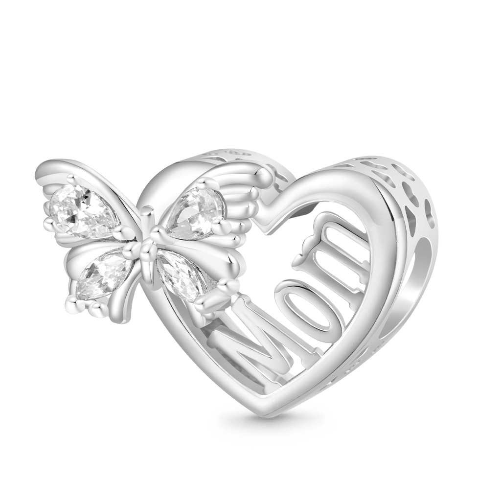 Mother's Day Butterfly Heart Charm image number 0