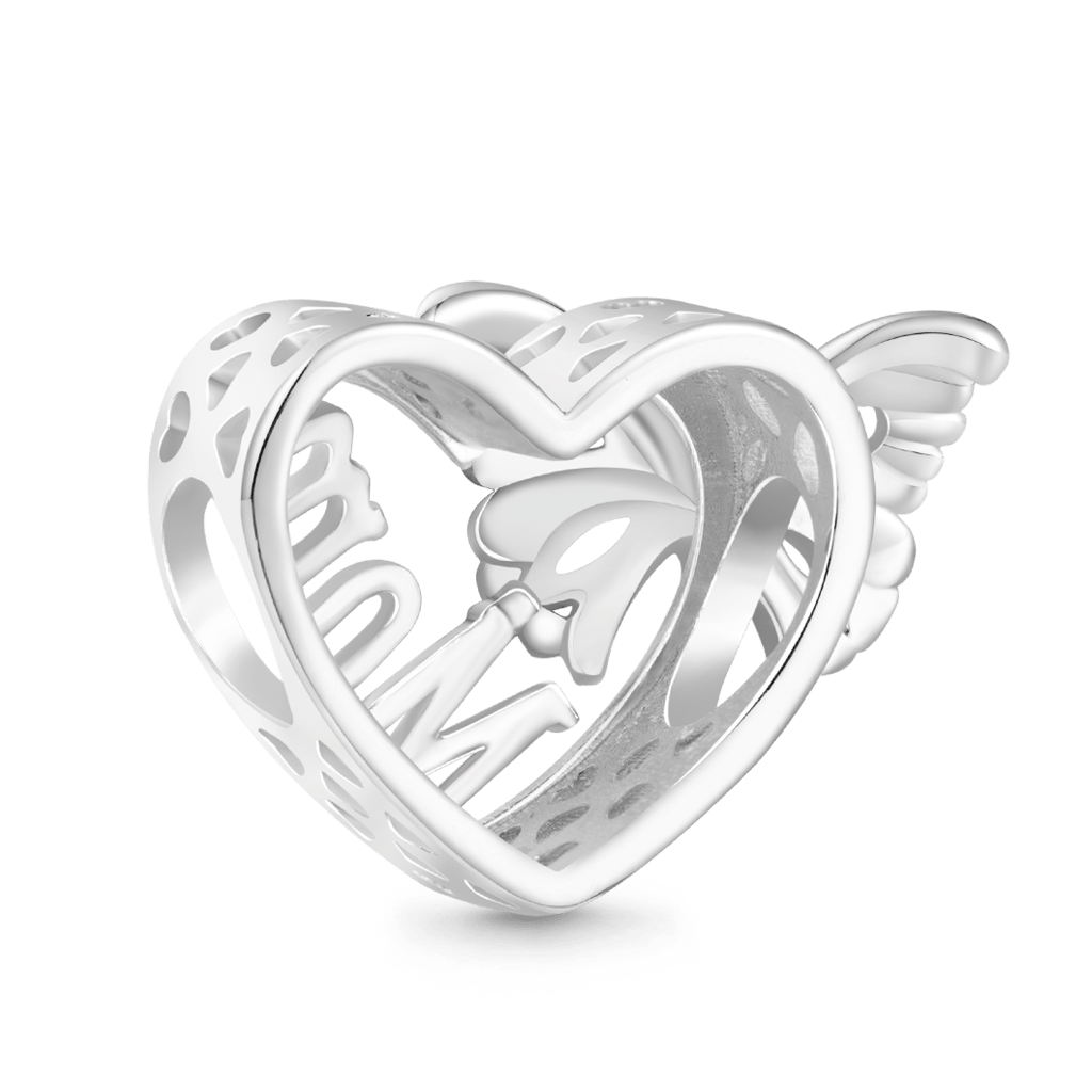Mother's Day Butterfly Heart Charm image number 1