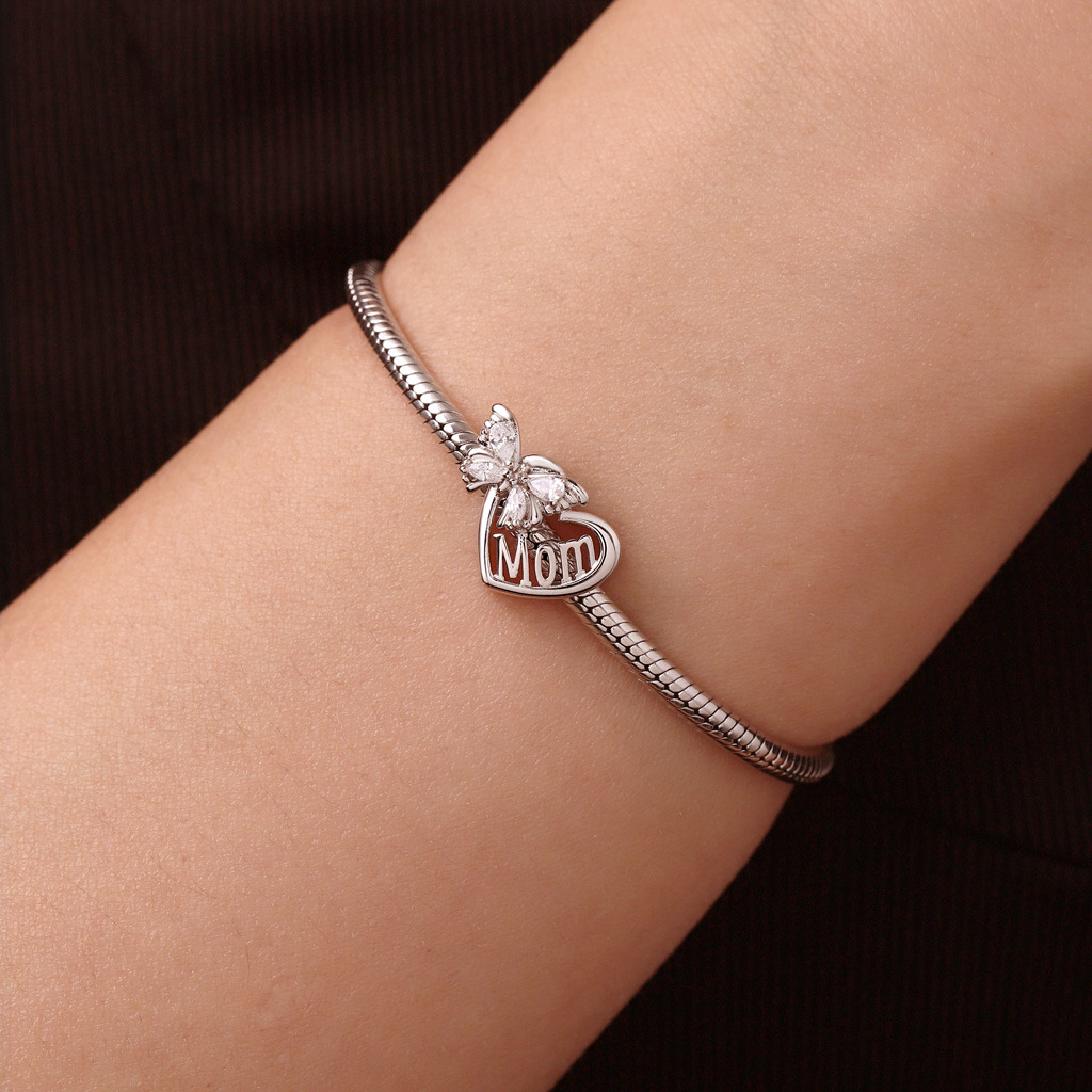 Mother's Day Butterfly Heart Charm image number 4